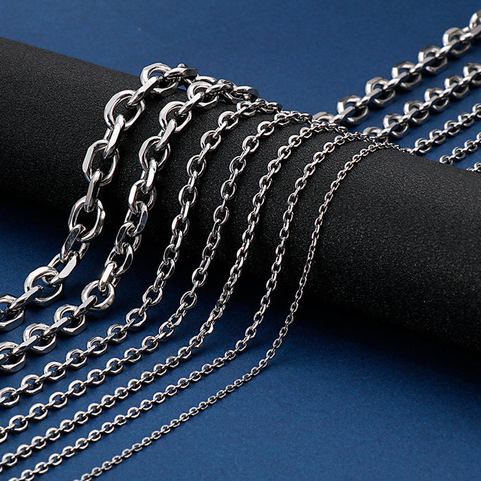 Stainless Steel Cross O Necklace