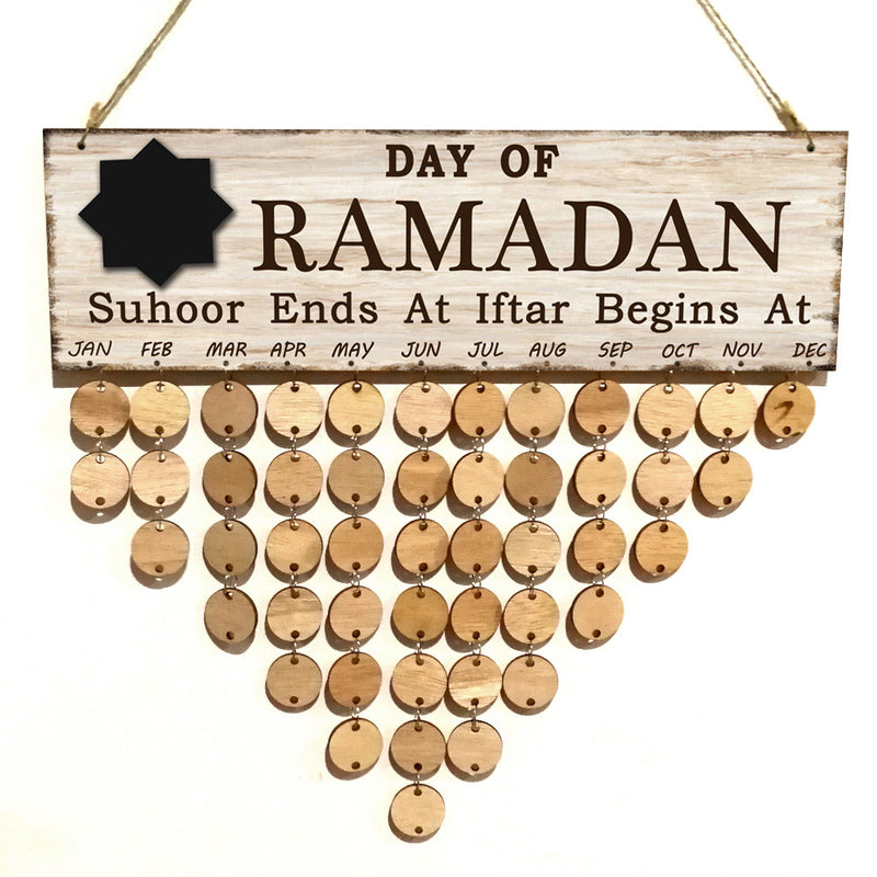 Eid Mubarak Home Decoration Wooden Calendar Listing