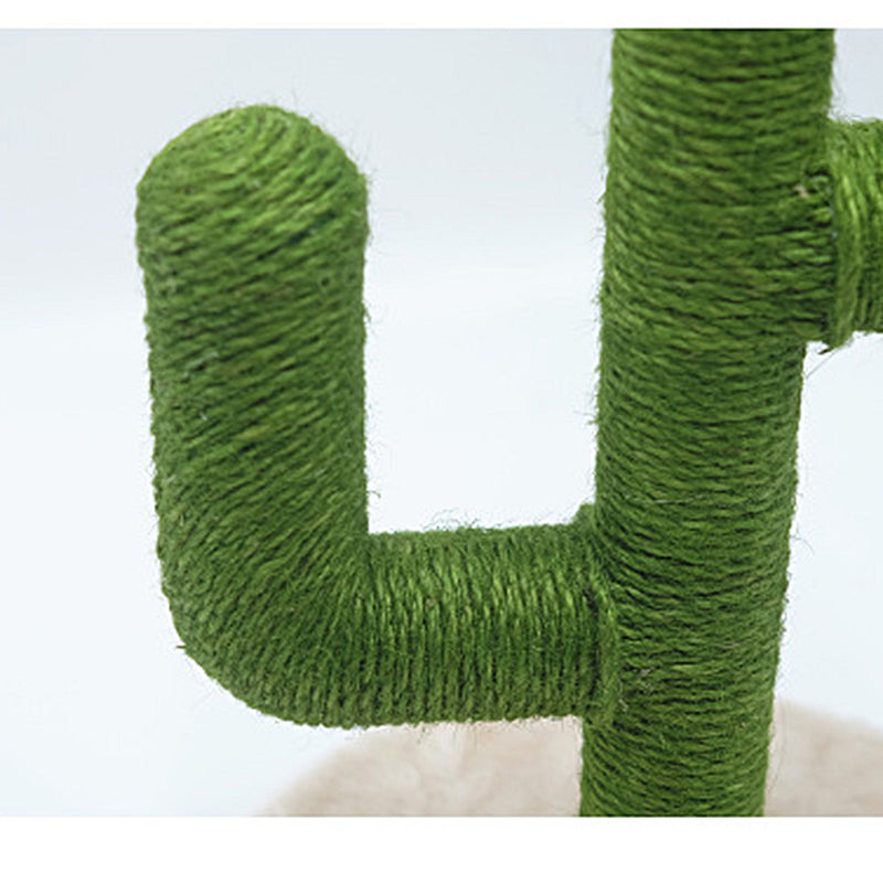 Poste de Arranhar Vertical para Gatos em Sisal e Cacto