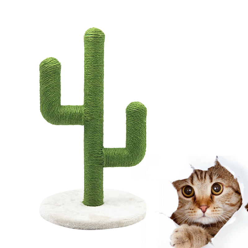 Poste de Arranhar Vertical para Gatos em Sisal e Cacto