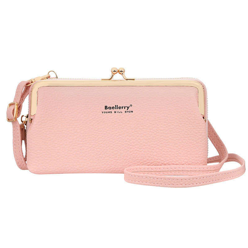 Bolsa para celular de grande capacidade, cor sólida, bolsa pequena diagonal de um ombro