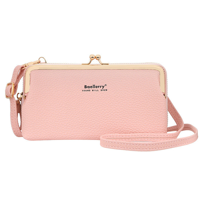 Large-capacity Mobile Phone Bag All-match Solid Color One-shoulder Diagonal Small Bag