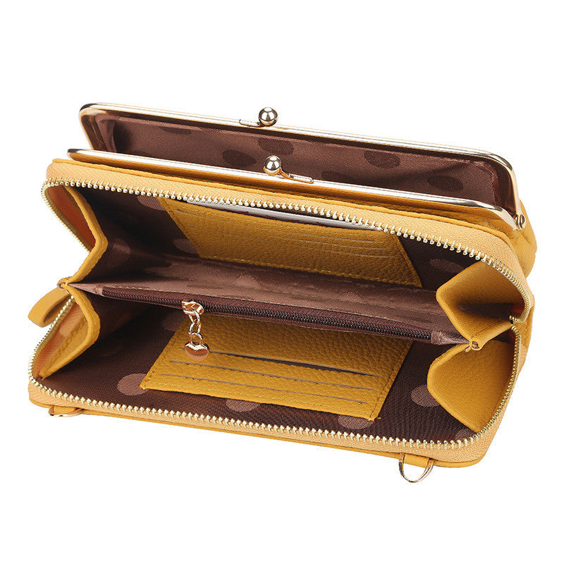 Bolsa para celular de grande capacidade, cor sólida, bolsa pequena diagonal de um ombro