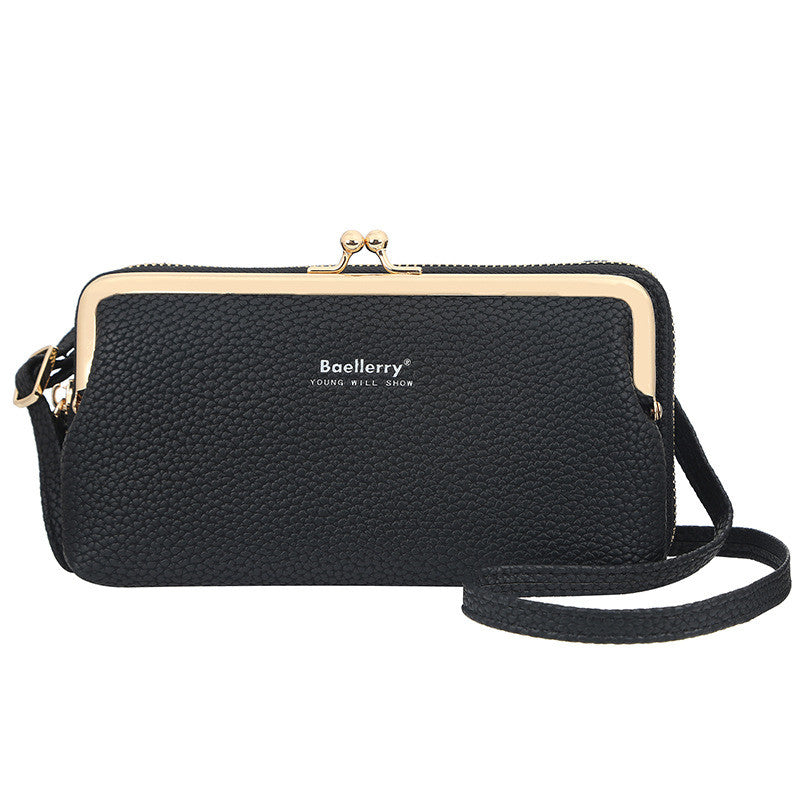 Bolsa para celular de grande capacidade, cor sólida, bolsa pequena diagonal de um ombro