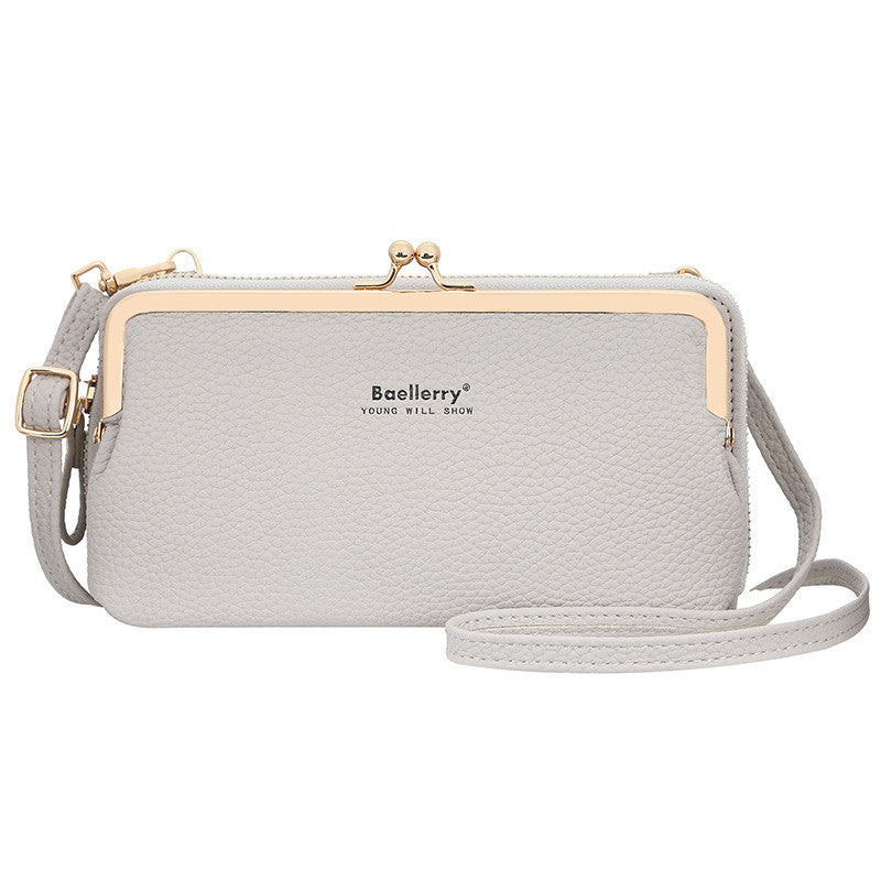 Bolsa para celular de grande capacidade, cor sólida, bolsa pequena diagonal de um ombro