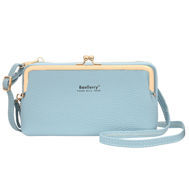 Bolsa para celular de grande capacidade, cor sólida, bolsa pequena diagonal de um ombro