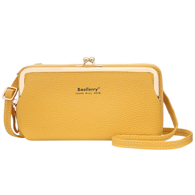 Bolsa para celular de grande capacidade, cor sólida, bolsa pequena diagonal de um ombro