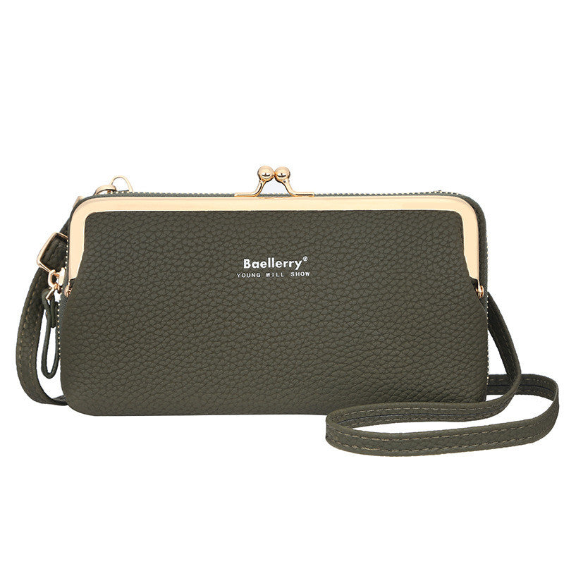 Bolsa para celular de grande capacidade, cor sólida, bolsa pequena diagonal de um ombro