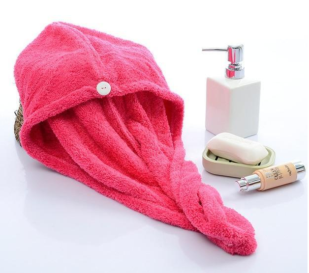 Toca de Secagem de Cabelo para Mulher, Toalha Absorvente para Cabelo