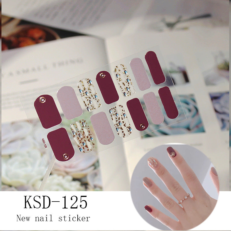 Gradient Nail Sticker 3D Fluorescent Color Nail Polish Film