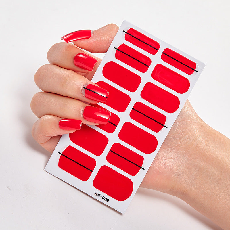 Película de verniz moderna, autocolante de unhas, autocolante de unhas com letras à prova de água, autocolante completo