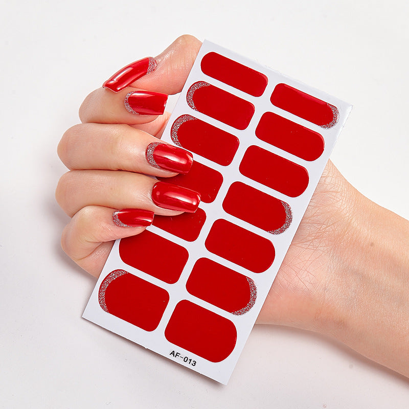 Película de verniz moderna, autocolante de unhas, autocolante de unhas com letras à prova de água, autocolante completo