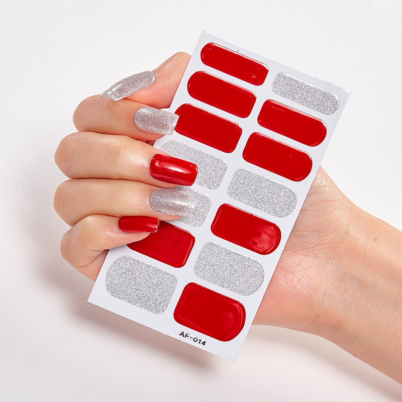 Película de verniz moderna, autocolante de unhas, autocolante de unhas com letras à prova de água, autocolante completo