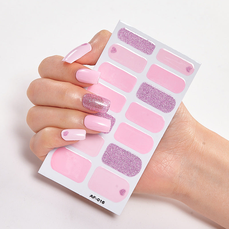Película de verniz moderna, autocolante de unhas, autocolante de unhas com letras à prova de água, autocolante completo
