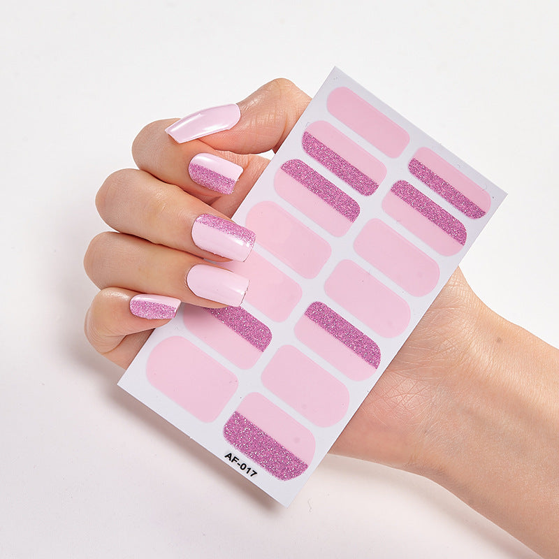 Película de verniz moderna, autocolante de unhas, autocolante de unhas com letras à prova de água, autocolante completo
