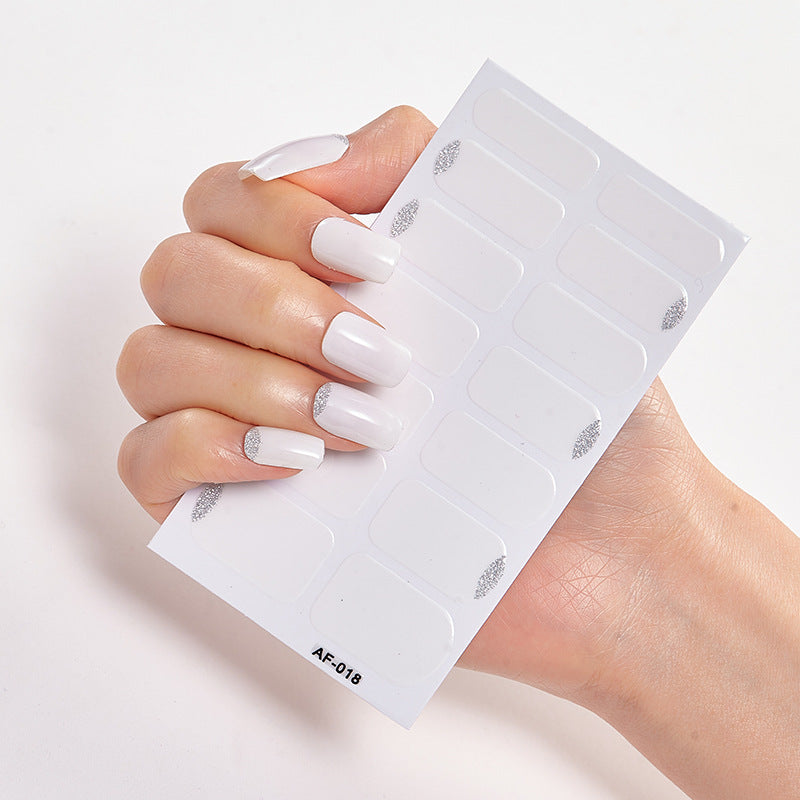 Película de verniz moderna, autocolante de unhas, autocolante de unhas com letras à prova de água, autocolante completo