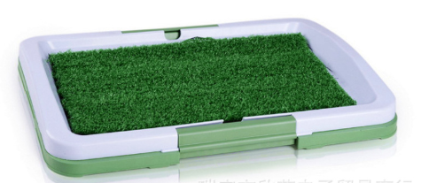 Tapete de treino para cão de 3 camadas com tabuleiro, relvado artificial de simulação para treino sanitário interior, acessório para animais de estimação