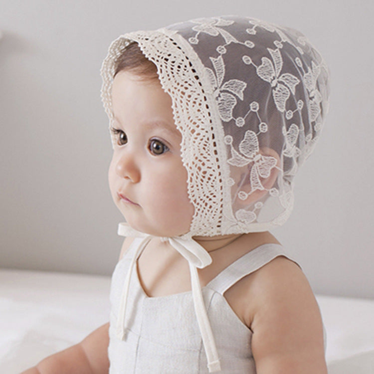 Baby Girl Fetal Cap, Children's All-Match Sunshade Hat, Lace Sun Basin Hat, Autumn Princess Fisherman Hat