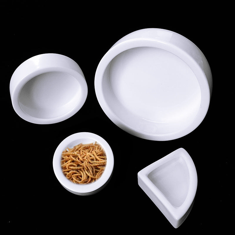 Tigela de comida de cerâmica para prevenção de fuga de répteis