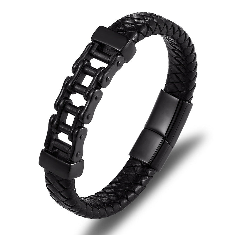 Pulseira trançada de couro de couro, pulseira de couro, pulseira de couro personalizada, joias de couro masculino