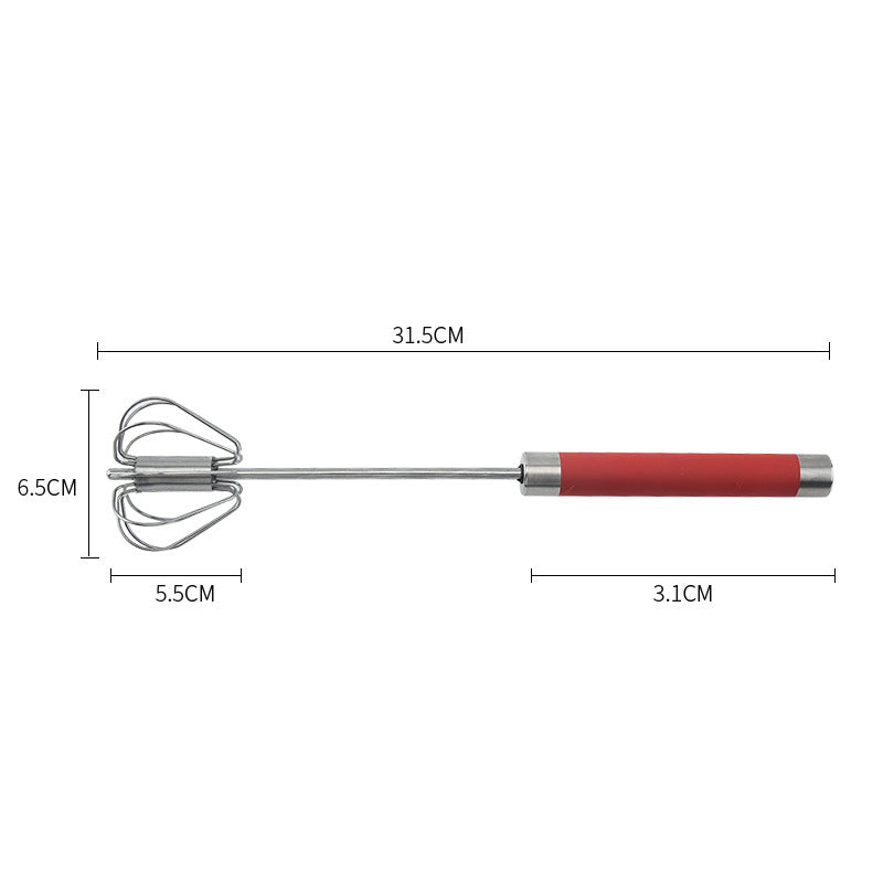 Stainless Steel 12-inch Semi-automatic Whisk Baking Tools