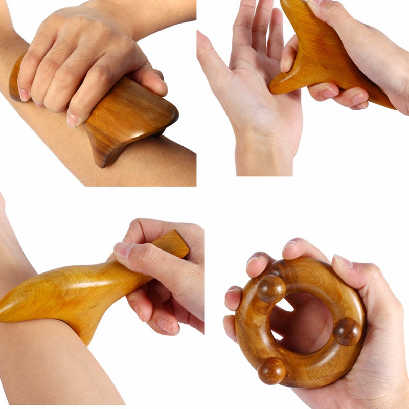 Natürliche Massage-Schabebretter aus Holz für Hunde