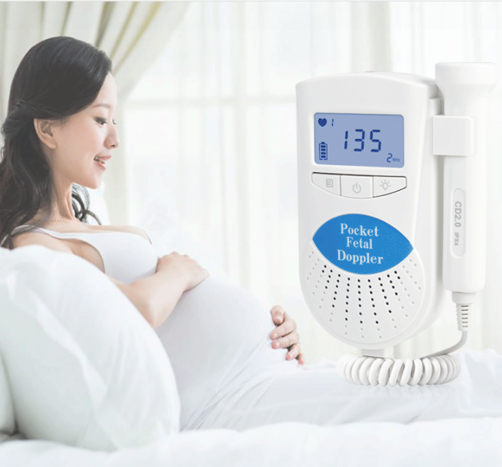 Fetal Heart Rate Monitor Doppler Stethoscope Listens to Fetal Heart Fetal Movement to Monitor Fetal Heart Rate