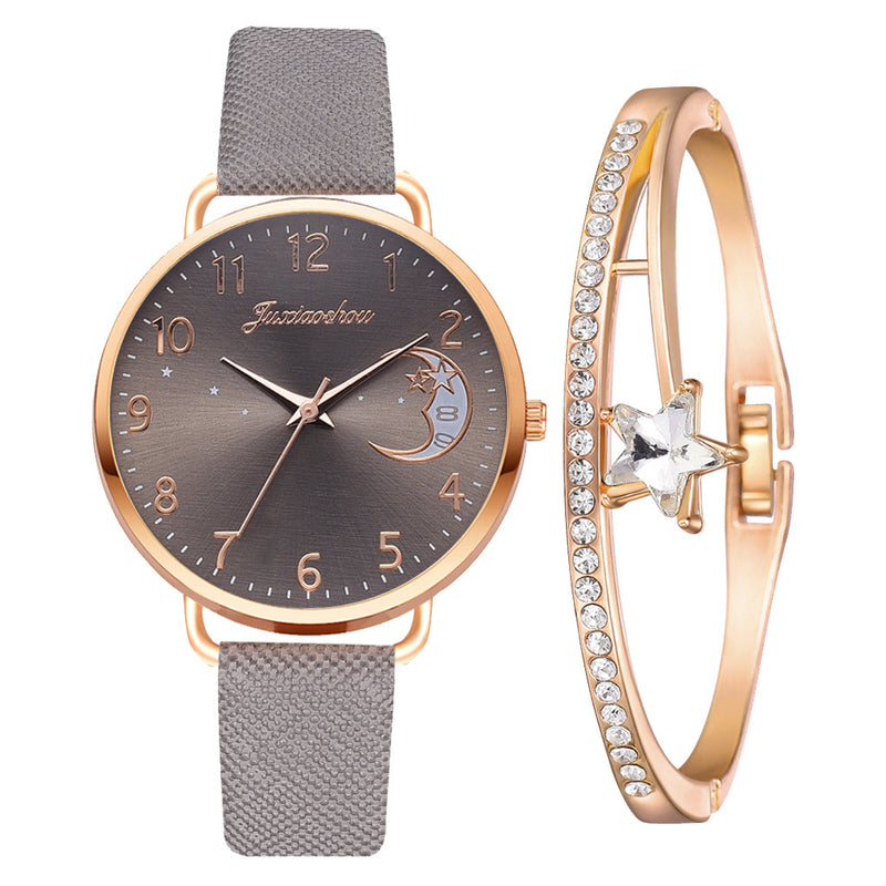 Adorável lua padrão relógio de quartzo para mulher com cinta dial senhoras relógio de pulso montre femme relogio feminino reloj mujer navio da gota