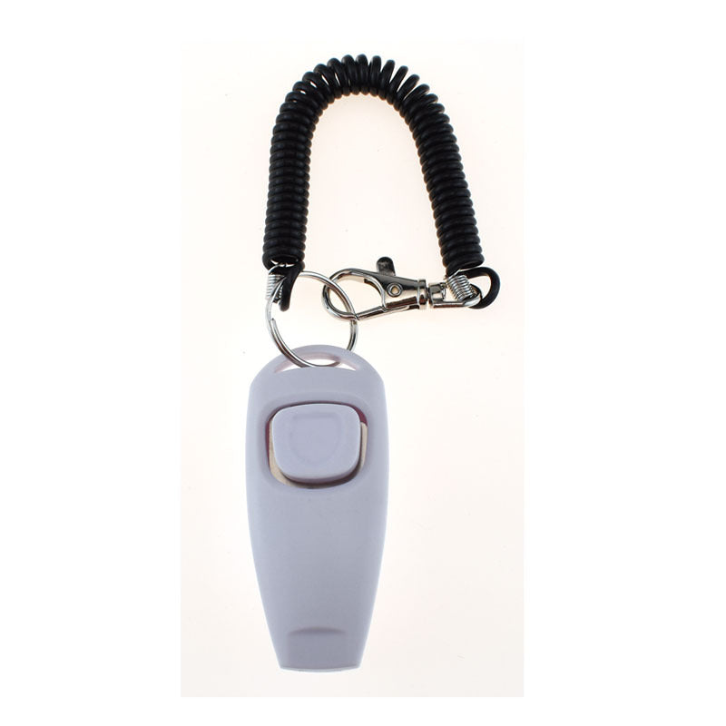 2-in-1 Clicker-Haustiertrainer, Haustier-Clicker, Pfeife, Hunde-Trainingspfeife, gelbes Armband