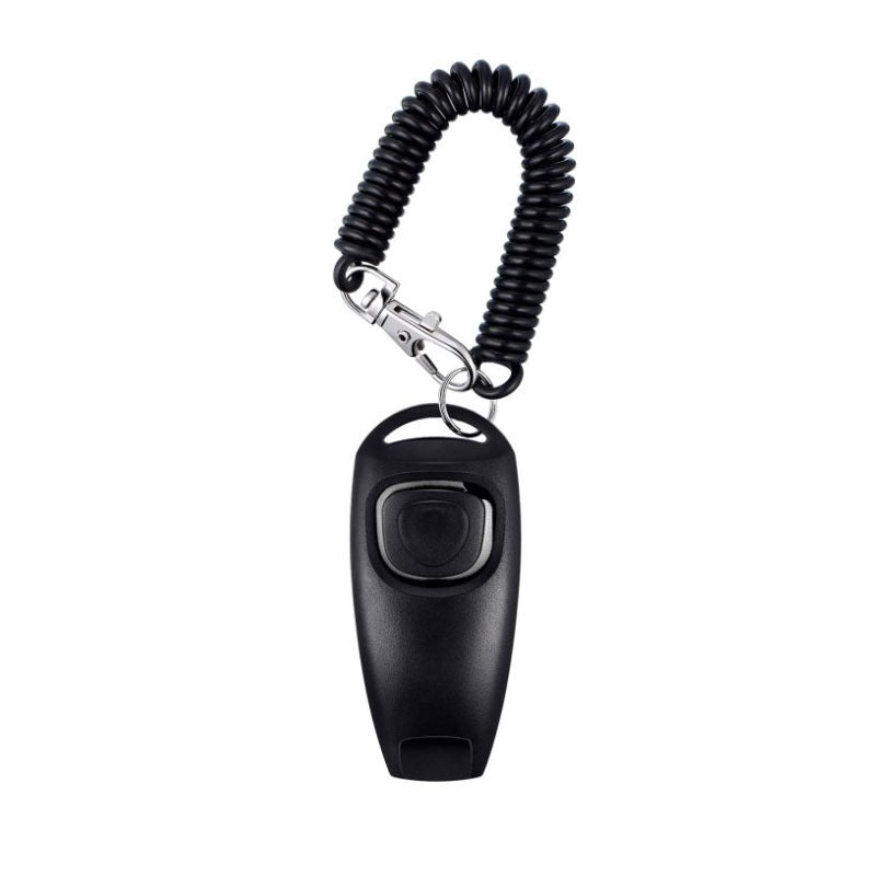2-in-1 Clicker-Haustiertrainer, Haustier-Clicker, Pfeife, Hunde-Trainingspfeife, gelbes Armband