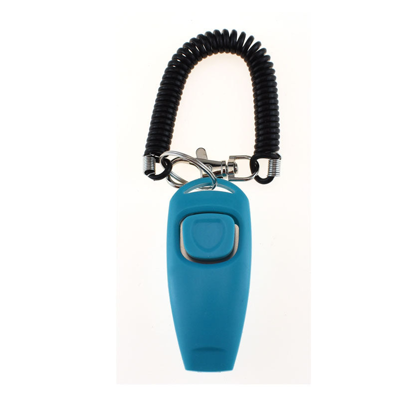 2-in-1 Clicker-Haustiertrainer, Haustier-Clicker, Pfeife, Hunde-Trainingspfeife, gelbes Armband