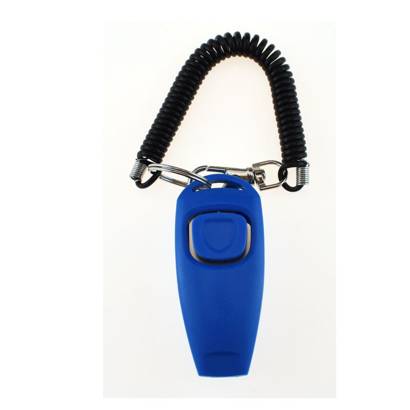 2-in-1 Clicker-Haustiertrainer, Haustier-Clicker, Pfeife, Hunde-Trainingspfeife, gelbes Armband