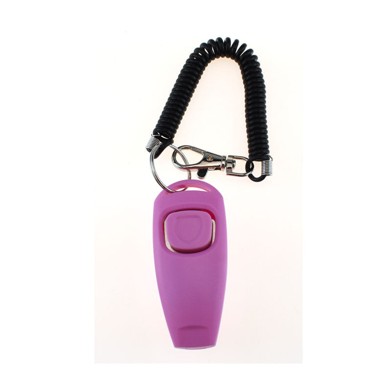2-in-1 Clicker-Haustiertrainer, Haustier-Clicker, Pfeife, Hunde-Trainingspfeife, gelbes Armband