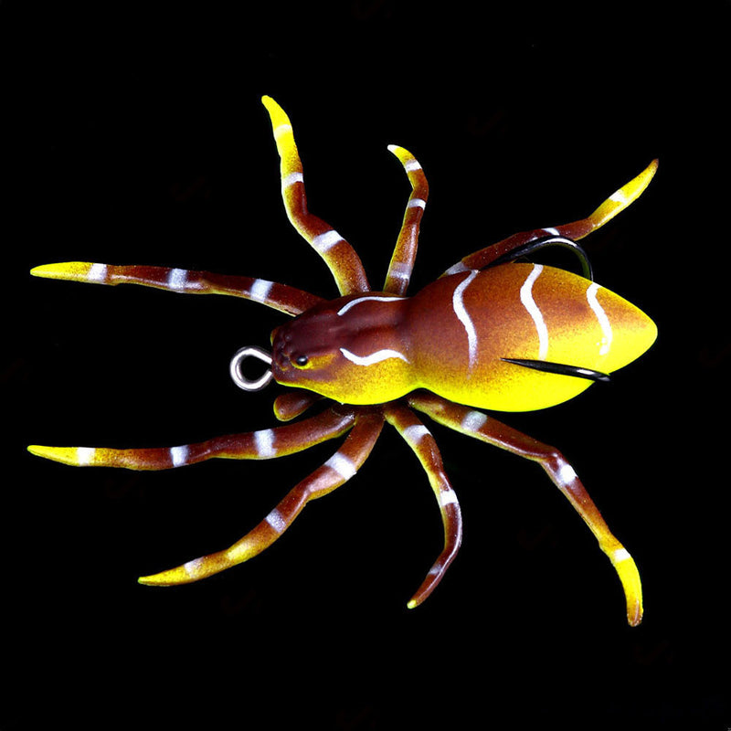 Neuer künstlicher Angelköder 8 cm - 7 g bionischer weicher Froschköder Simulations-Spinnenköder Angelköder Angelausrüstung