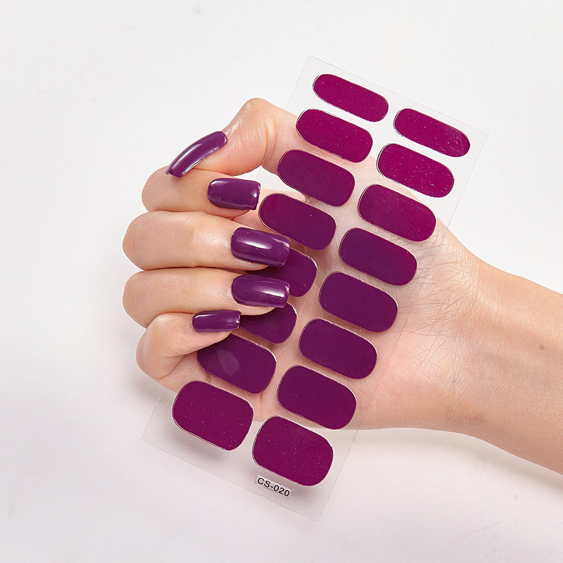 16 Autocolantes de Unhas Pure Color