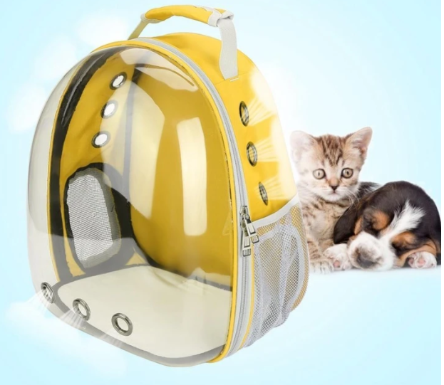 Saco de gato totalmente transparente para animais de estimação