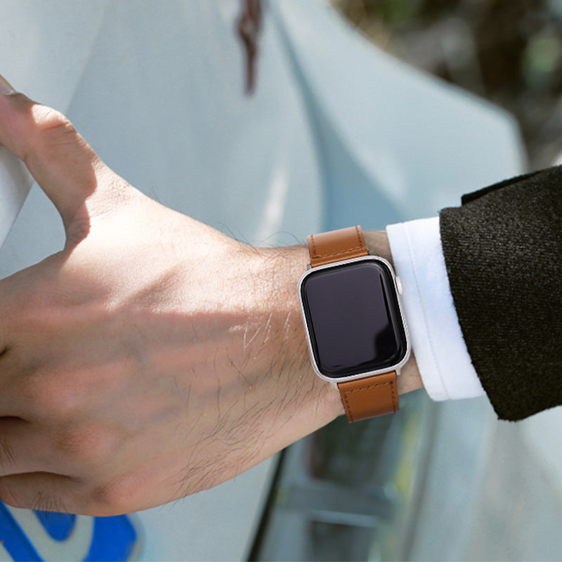 Uhrarmband aus reinem Farbleder der oberen Schicht