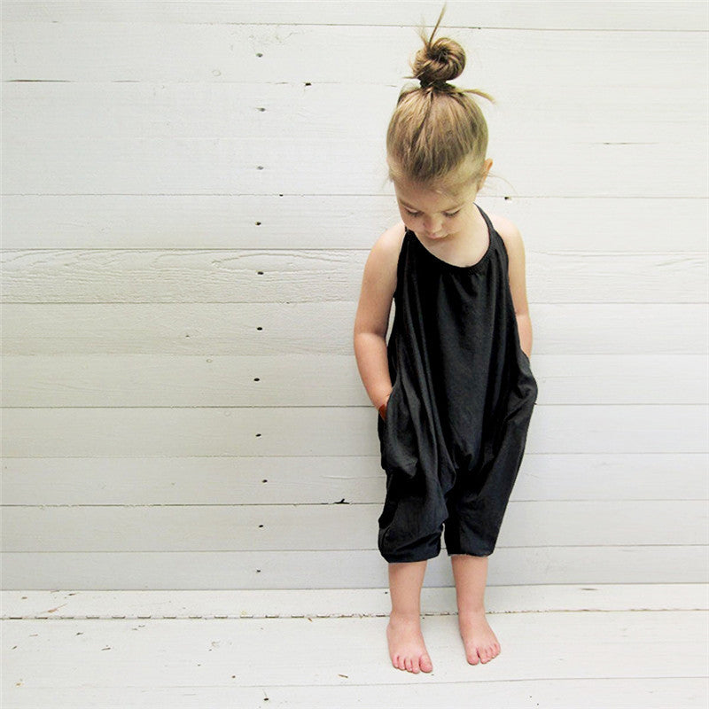 Mädchen-Einteiler-Latzhose, modisch, Sommer, neu, koreanischer Stil, lässige Kinderkleidung