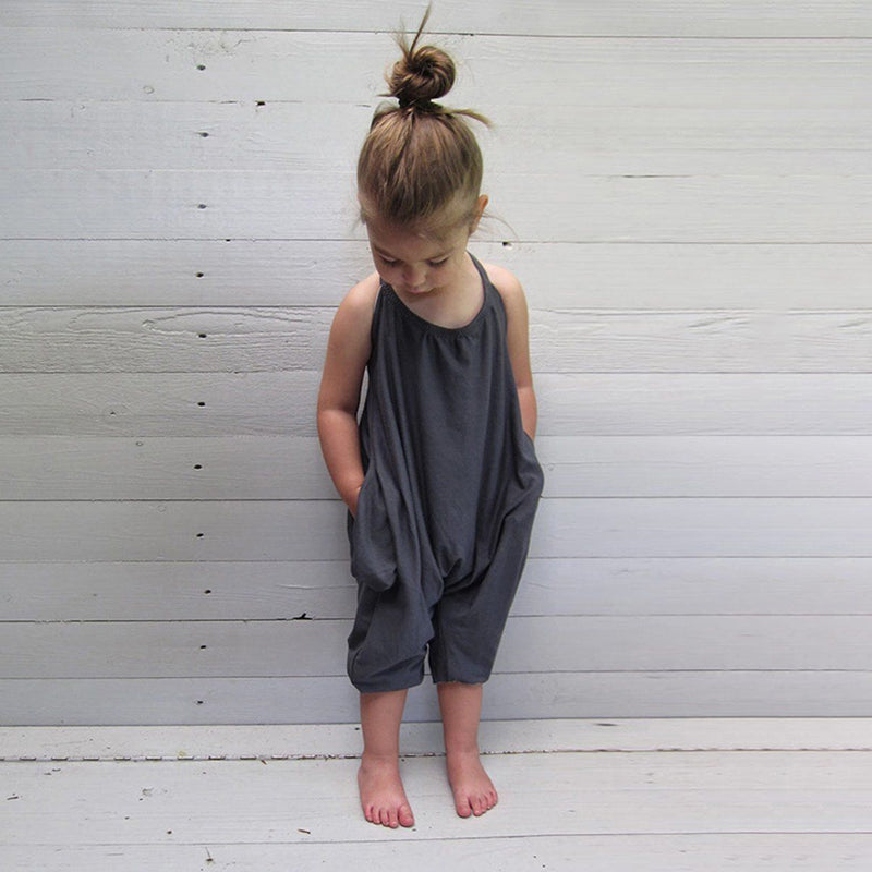 Mädchen-Einteiler-Latzhose, modisch, Sommer, neu, koreanischer Stil, lässige Kinderkleidung