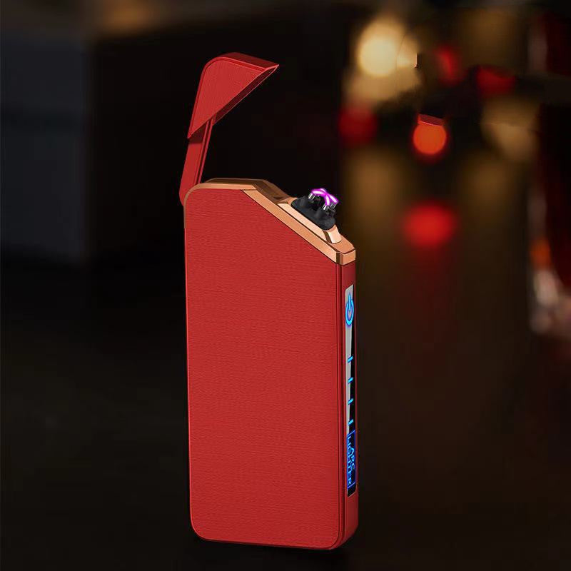 Black Usb Rechargeable Metal Lighter Personality Small Windproof Electronic Modern Minimalist Lighter
