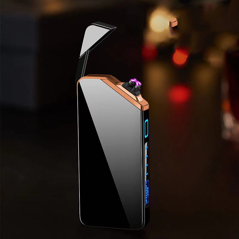 Black Usb Rechargeable Metal Lighter Personality Small Windproof Electronic Modern Minimalist Lighter