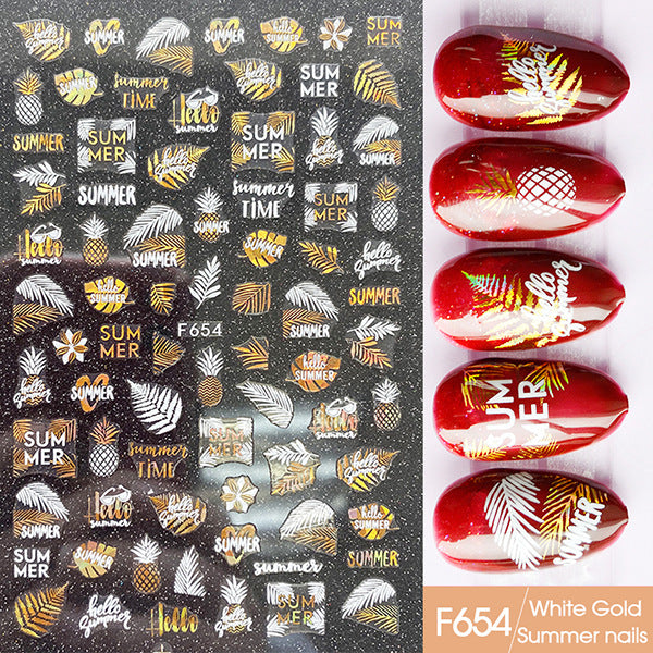 Japanische 3D 5D geprägte Nagelsticker