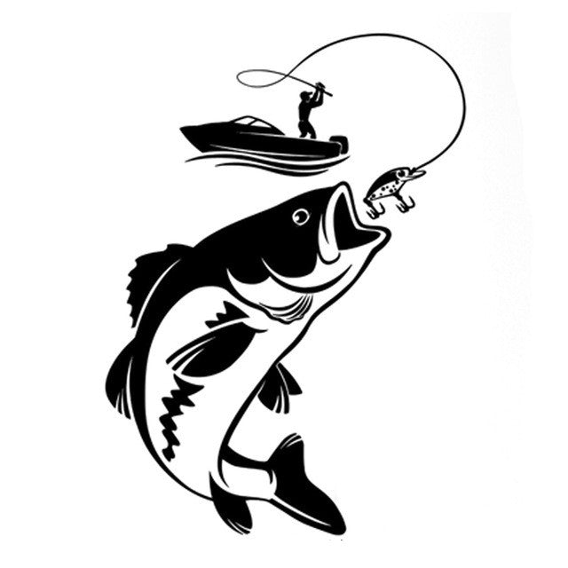 Adesivos de carro de pesca adesivos de carro de peixe adesivos de parede adesivos à prova d'água