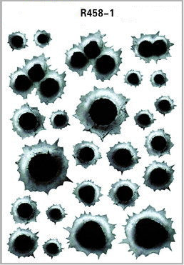 Simulation Bullet Hole Autoaufkleber, Auto Bullet Hole Crack Autoaufkleber