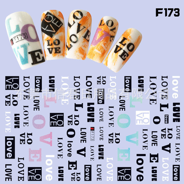 Japanische 3D 5D geprägte Nagelsticker