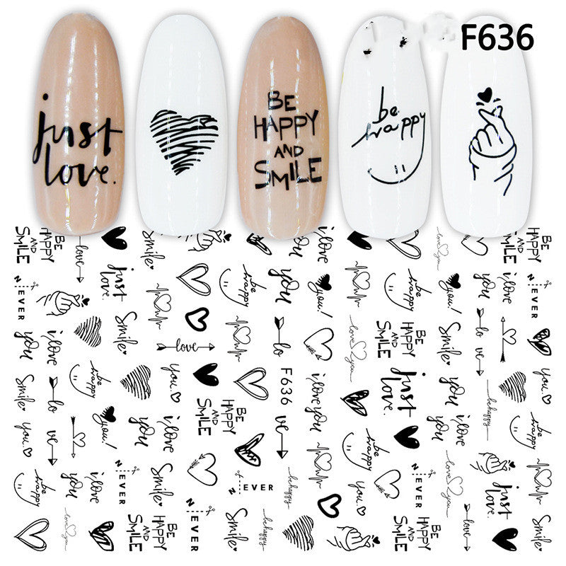 Japanische 3D 5D geprägte Nagelsticker