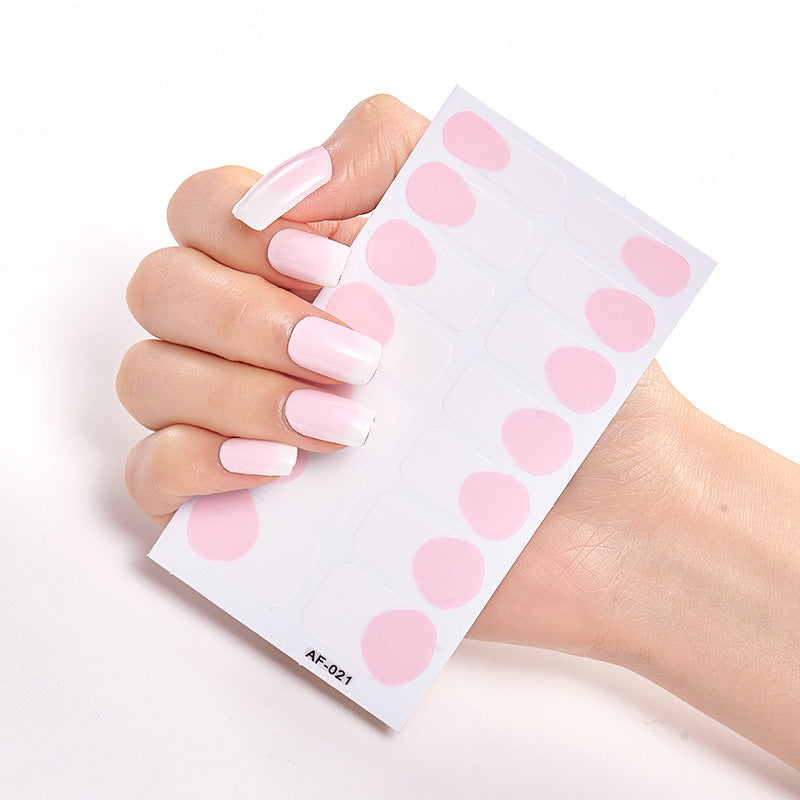 Película de verniz moderna, autocolante de unhas, autocolante de unhas com letras à prova de água, autocolante completo