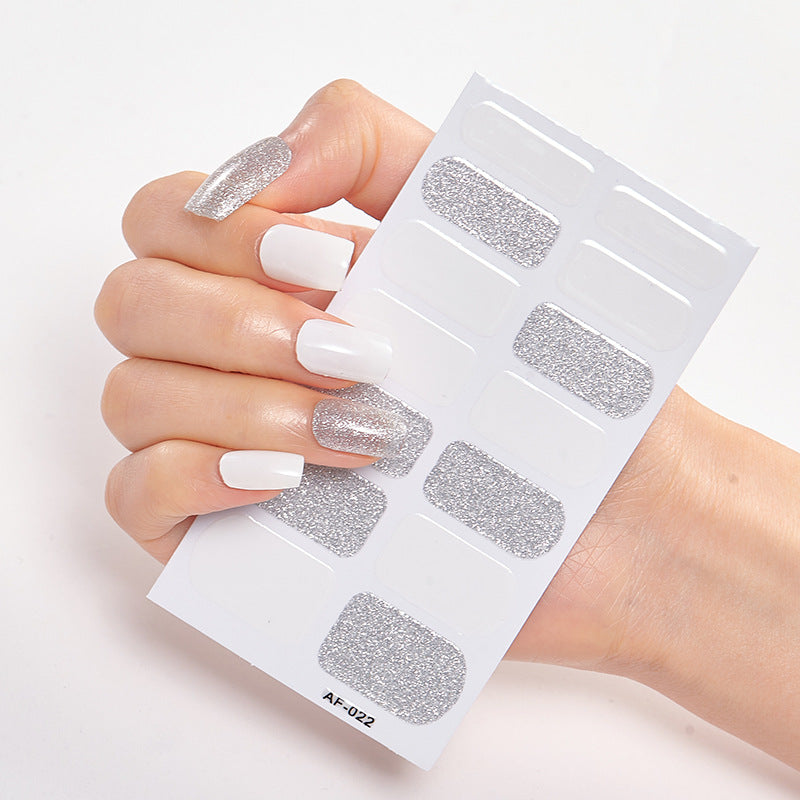 Película de verniz moderna, autocolante de unhas, autocolante de unhas com letras à prova de água, autocolante completo