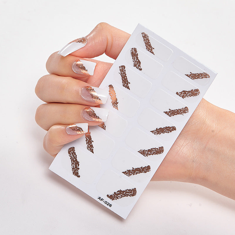 Película de verniz moderna, autocolante de unhas, autocolante de unhas com letras à prova de água, autocolante completo
