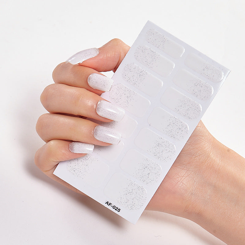Película de verniz moderna, autocolante de unhas, autocolante de unhas com letras à prova de água, autocolante completo